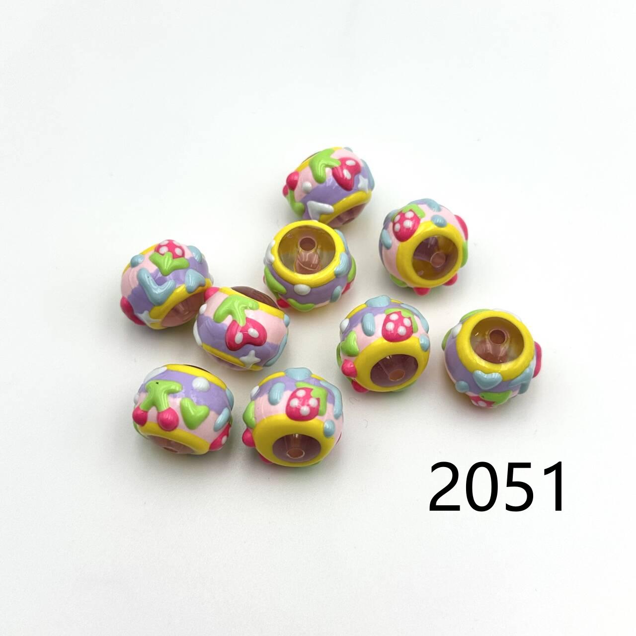 ❤ New Arrival ❤ High Quality Paint Beads DIY Handmade (with holes) 2046~2070