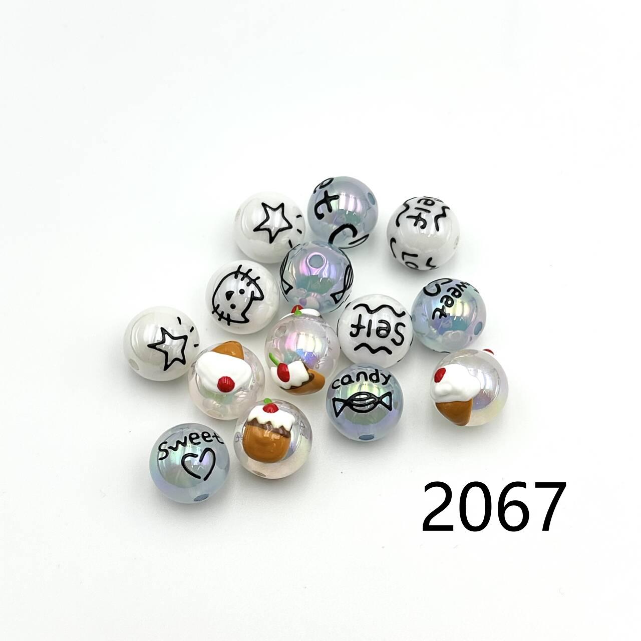 ❤ New Arrival ❤ High Quality Paint Beads DIY Handmade (with holes) 2046~2070