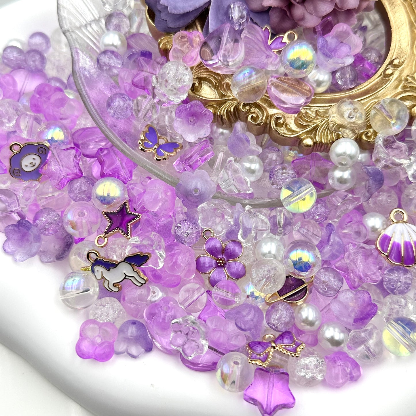 Treasures of the Sea ❤ New Arrivals ❤ 【B-B2018】(10'8') High Quality Glass & Shell Pearls