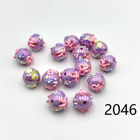 ❤ New Arrival ❤ High Quality Paint Beads DIY Handmade (with holes) 2046~2070