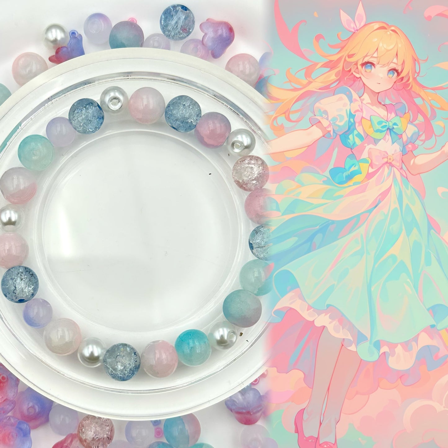 Memories of the Sky ❤ New Arrival ❤ 【B-B2001】(10'8') High Quality Glass &amp; Shell Pearl
