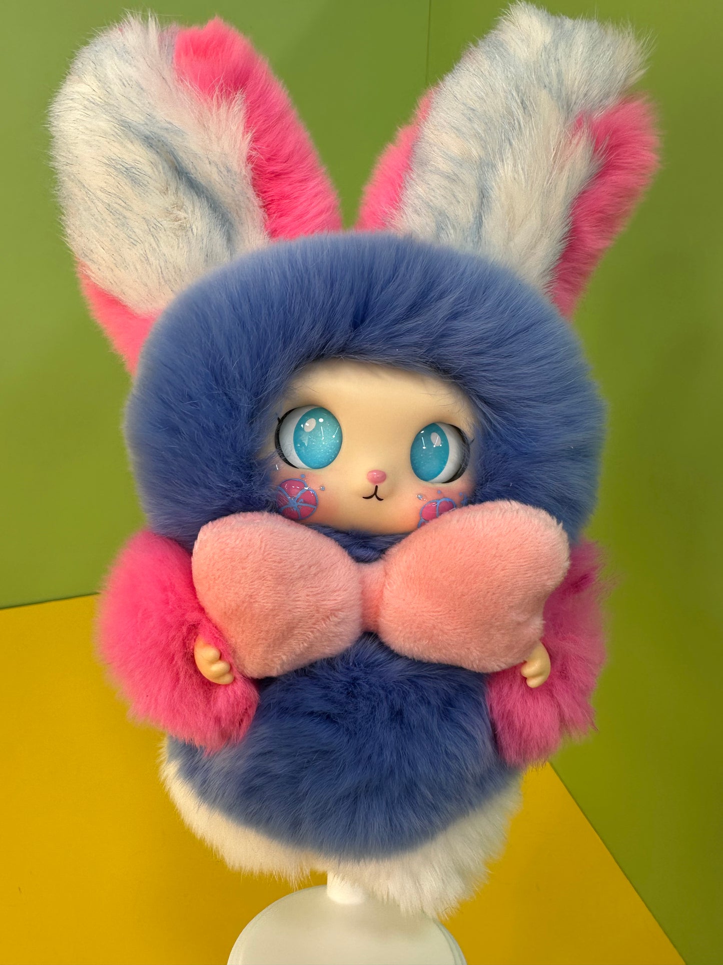 17cm Kawaii Bunny Plush Doll (Pink x Blue)
