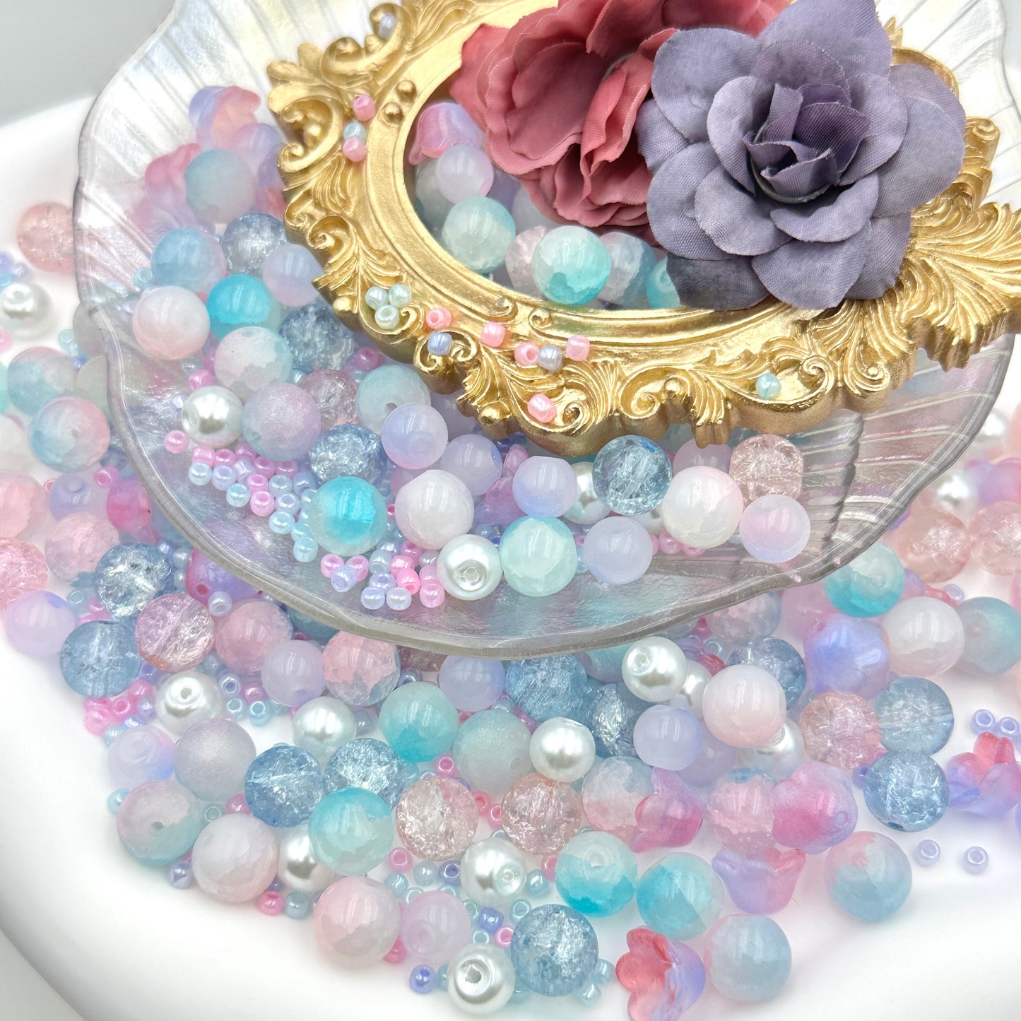 Memories of the Sky ❤ New Arrival ❤ 【B-B2001】(10'8') High Quality Glass &amp; Shell Pearl